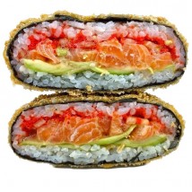 Суши бургер с лососем